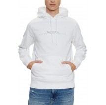 CALVIN KLEIN JEANS MINIMAL LOGO HOODIE ΦΟΥΤΕΡ ΜΠΛΟΥΖΑ ΑΝΔΡΙΚΗ BRIGHT WHITE