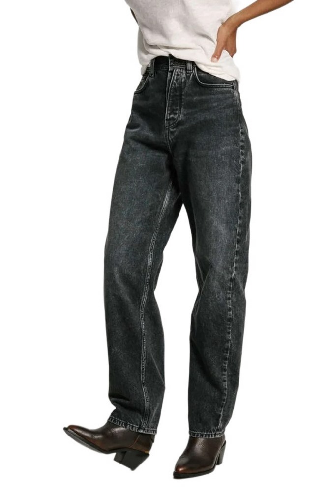 PEPE JEANS LONDON DROP 2 BARREL JEANS UHW 30 ΠΑΝΤΕΛΟΝΙ ΓΥΝΑΙΚΕΙΟ BLACK DENIM