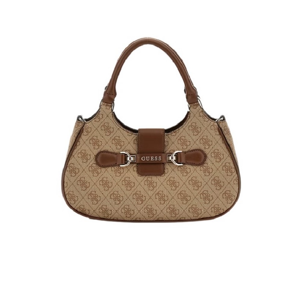 GUESS NOLANA SML GIRLFRIEND SATCHEL ΤΣΑΝΤΑ ΓΥΝΑΙΚΕΙΑ LATTE