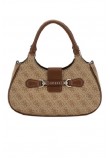 GUESS NOLANA SML GIRLFRIEND SATCHEL ΤΣΑΝΤΑ ΓΥΝΑΙΚΕΙΑ LATTE