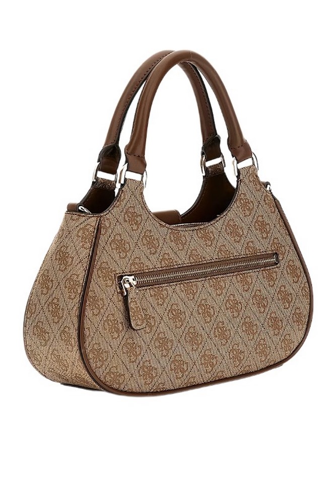 GUESS NOLANA SML GIRLFRIEND SATCHEL ΤΣΑΝΤΑ ΓΥΝΑΙΚΕΙΑ LATTE