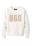 UGG MADELINE FUZZY LOGO CREWNECK ΜΠΛΟΥΖΑ ΦΟΥΤΕΡ ΓΥΝΑΙΚΕΙΑ WHITE