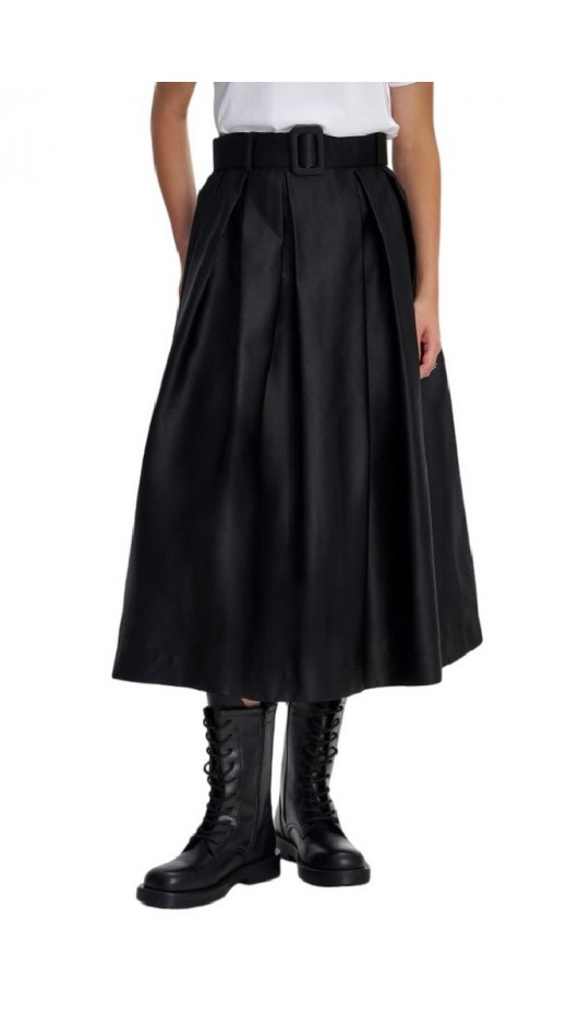 ALE SKIRT MIDI ELASTIC WAIST 8920115 ΦΟΥΣΤΑ ΓΥΝΑΙΚΕΙΑ BLACK