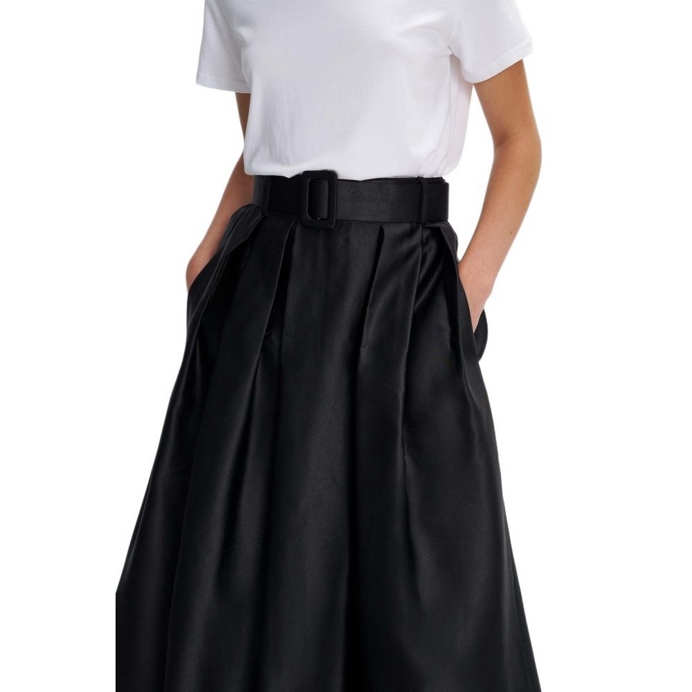 ALE SKIRT MIDI ELASTIC WAIST 8920115 ΦΟΥΣΤΑ ΓΥΝΑΙΚΕΙΑ BLACK