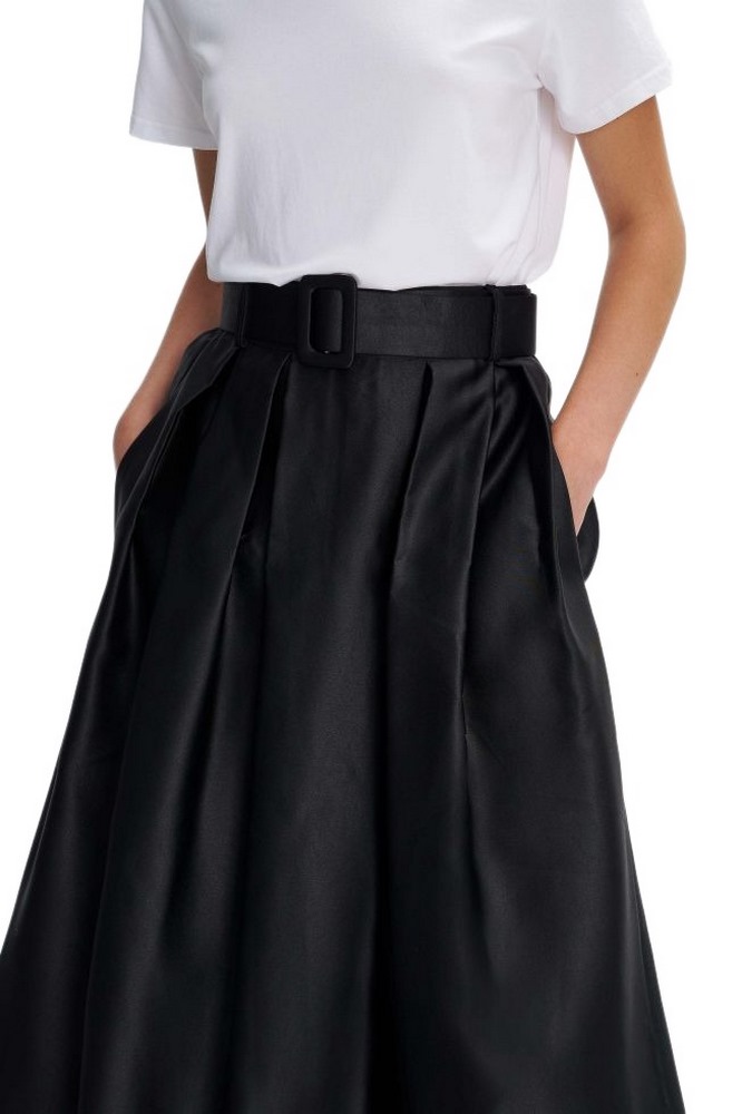 ALE SKIRT MIDI ELASTIC WAIST 8920115 ΦΟΥΣΤΑ ΓΥΝΑΙΚΕΙΑ BLACK