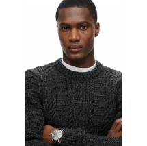 SUPERDRY D1 OVIN JACOB CABLE JUMPER ΜΠΛΟΥΖΑ ΠΛΕΚΤΗ ΑΝΔΡΙΚΗ BLACK