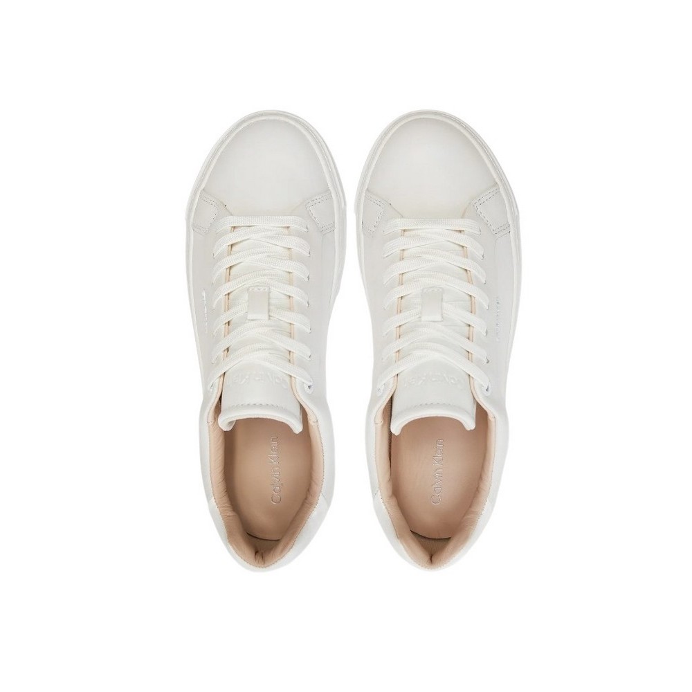 CALVIN KLEIN CUPSOLE LACE UP ΠΑΠΟΥΤΣΙ ΓΥΝΑΙΚΕΙΟ WHITE