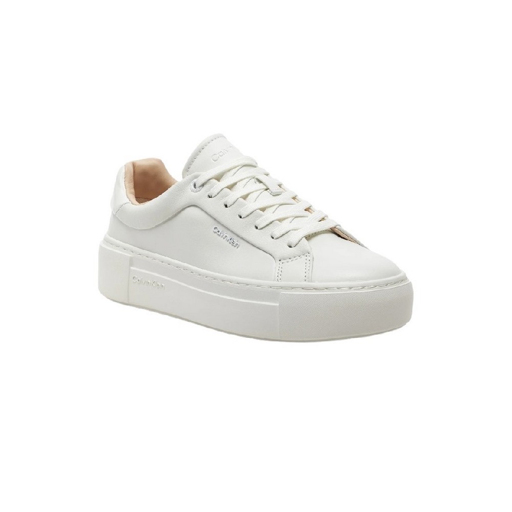 CALVIN KLEIN CUPSOLE LACE UP ΠΑΠΟΥΤΣΙ ΓΥΝΑΙΚΕΙΟ WHITE