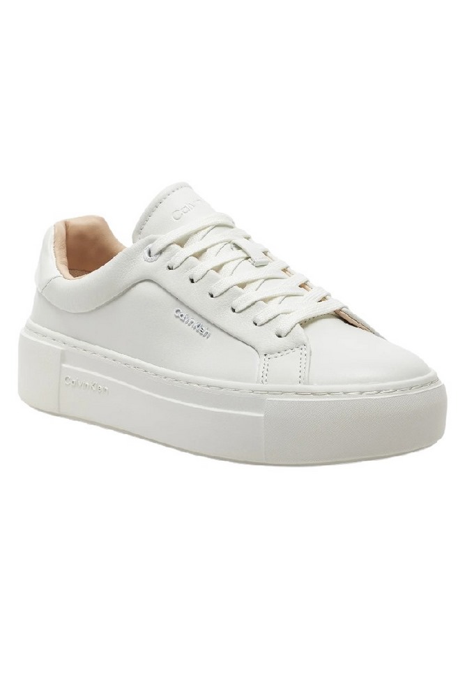 CALVIN KLEIN CUPSOLE LACE UP ΠΑΠΟΥΤΣΙ ΓΥΝΑΙΚΕΙΟ WHITE