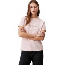 CALVIN KLEIN JEANS CHENILLE MONOLOGO REGULAR TEE T-SHIRT ΜΠΛΟΥΖΑ ΓΥΝΑΙΚΕΙΑ PEACH