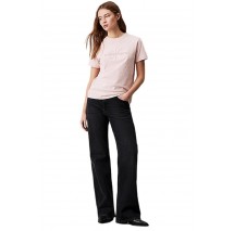 CALVIN KLEIN JEANS CHENILLE MONOLOGO REGULAR TEE T-SHIRT ΜΠΛΟΥΖΑ ΓΥΝΑΙΚΕΙΑ PEACH