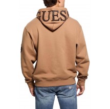 GUESS CHENILLE LOGO ΦΟΥΤΕΡ ΜΠΛΟΥΖΑ ΑΝΔΡΙΚΗ BROWN