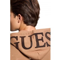 GUESS CHENILLE LOGO ΦΟΥΤΕΡ ΜΠΛΟΥΖΑ ΑΝΔΡΙΚΗ BROWN