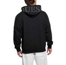 GUESS CHENILLE LOGO ΦΟΥΤΕΡ ΜΠΛΟΥΖΑ ΑΝΔΡΙΚΗ BLACK