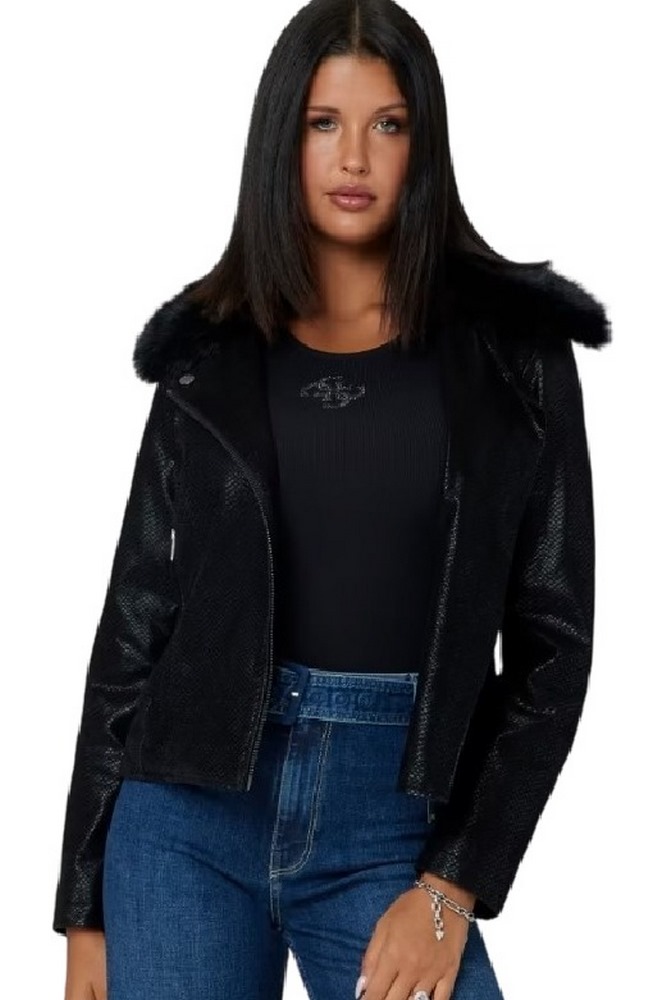 GUESS NEW OLIVIA JACKET ΜΠΟΥΦΑΝ ΓΥΝΑΙΚΕΙΟ BLACK