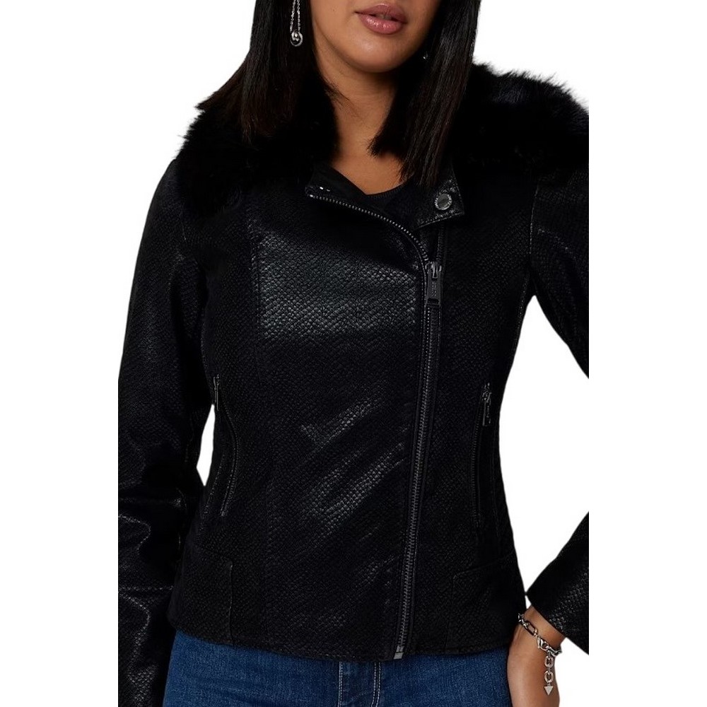 GUESS NEW OLIVIA JACKET ΜΠΟΥΦΑΝ ΓΥΝΑΙΚΕΙΟ BLACK