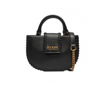 GUESS LIBERA MINI SATCHEL ΤΣΑΝΤΑ ΓΥΝΑΙΚΕΙΑ BLACK