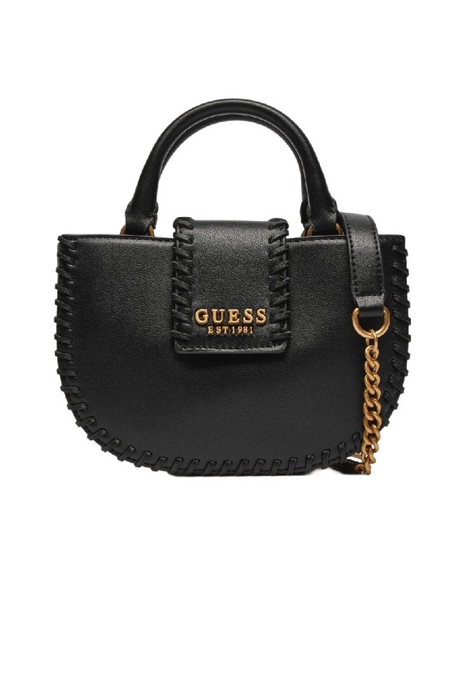 GUESS LIBERA MINI SATCHEL ΤΣΑΝΤΑ ΓΥΝΑΙΚΕΙΑ BLACK