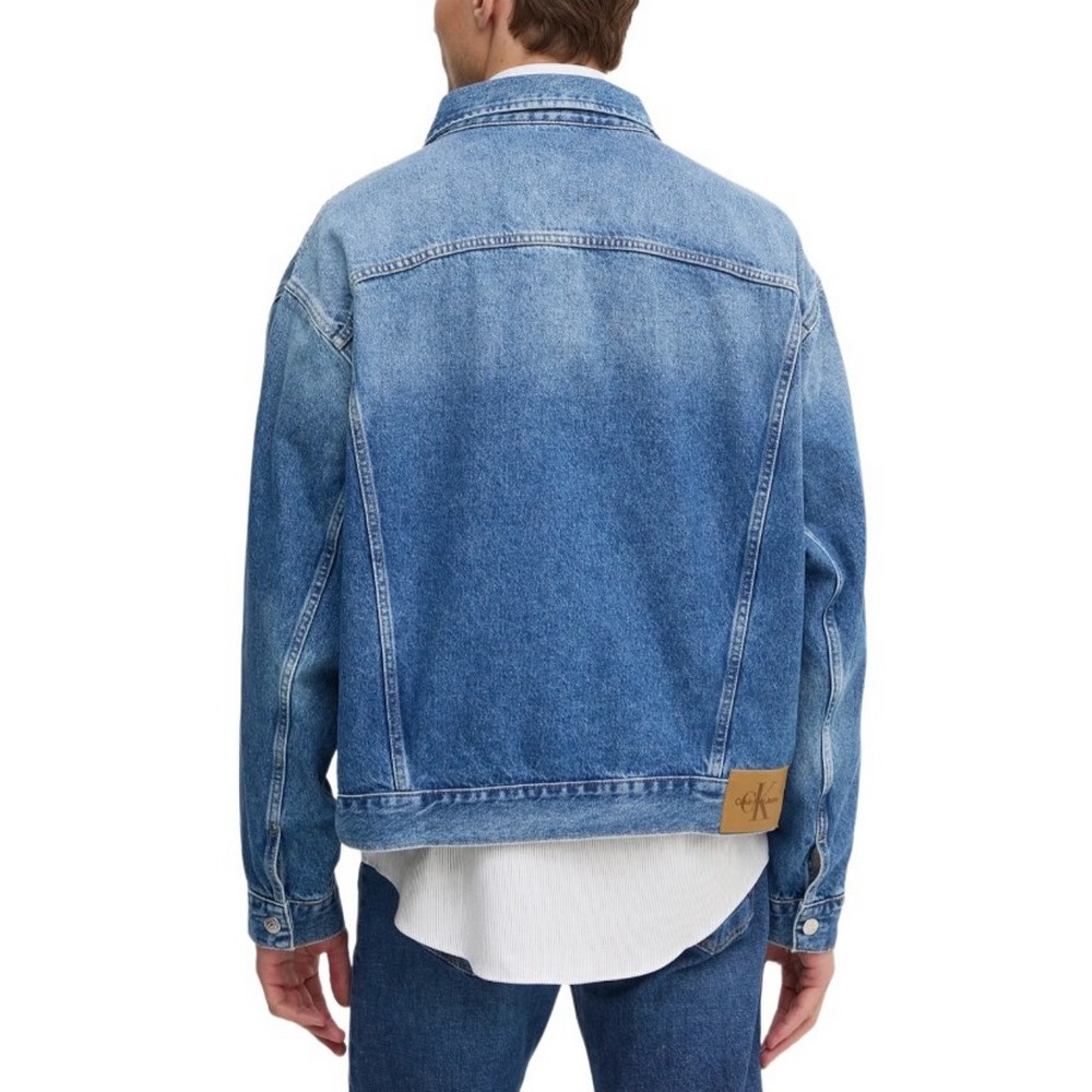 CALVIN KLEIN JEANS RELAXED DENIM JACKET ΜΠΟΥΦΑΝ ΑΝΔΡΙΚΟ BLUΕ DENIM