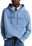 TOMMY JEANS RLX TJ LABEL HOODIE ΜΠΛΟΥΖΑ ΦΟΥΤΕΡ ΑΝΔΡΙΚΗ CIEL