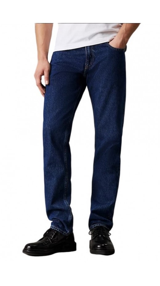 CALVIN KLEIN JEANS AUTHENTIC STRAIGHT ΠΑΝΤΕΛΟΝΙ ΑΝΔΡΙΚΟ BLUΕ DENIM