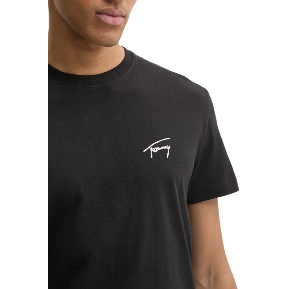 TOMMY JEANS REG SIGNATURE TEE EXT T-SHIRT ΜΠΛΟΥΖΑ ΑΝΔΡΙΚΗ BLACK