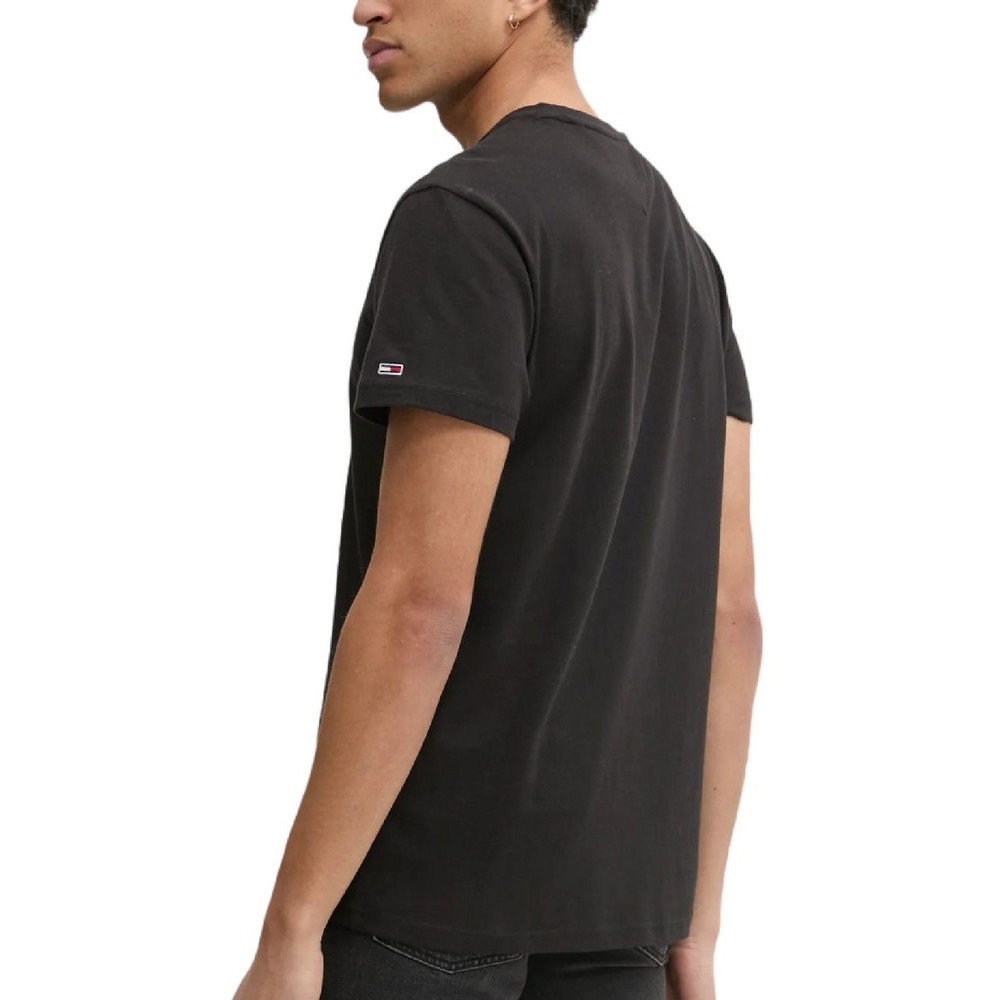 TOMMY JEANS REG SIGNATURE TEE EXT T-SHIRT ΜΠΛΟΥΖΑ ΑΝΔΡΙΚΗ BLACK