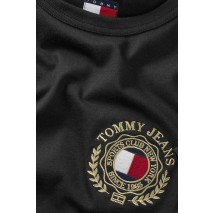 TOMMY JEANS REG TOMMY CREST TEE T-SHIRT ΜΠΛΟΥΖΑ ΝΑΔΡΙΚΗ BLACK