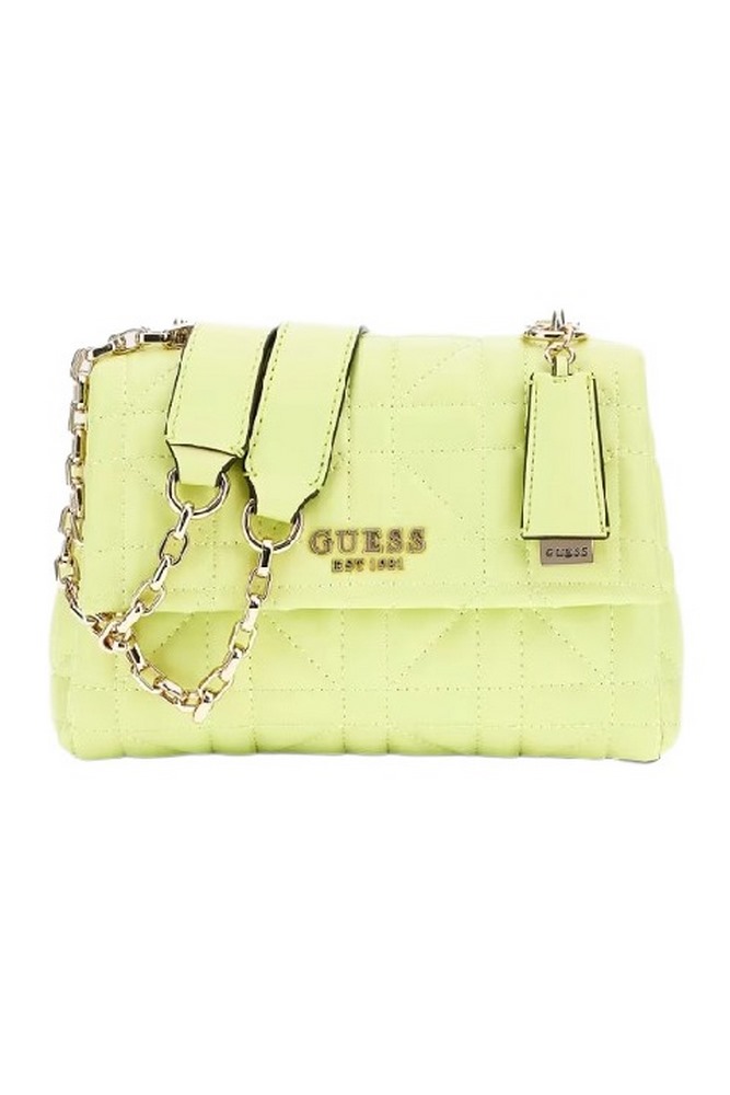 GUESS ASSIA CROSSBODY FLAP ORGANIZER ΤΣΑΝΤΑ ΓΥΝΑΙΚΕΙΑ LIME