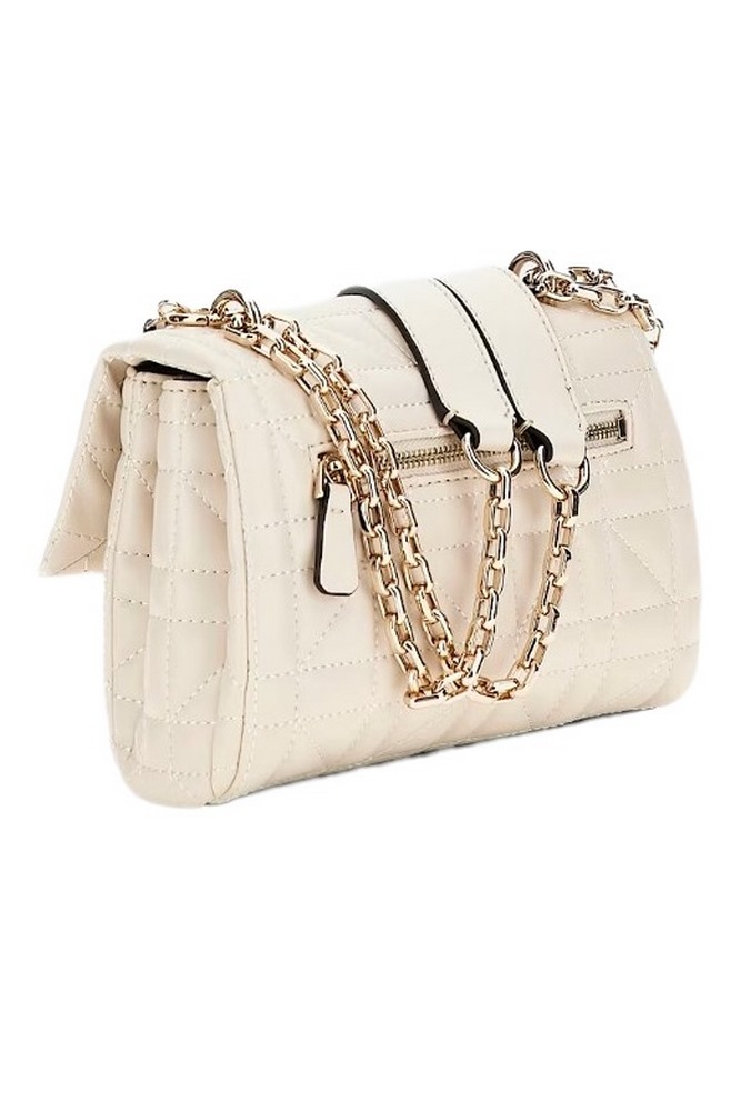 GUESS ASSIA CROSSBODY FLAP ORGANIZER ΤΣΑΝΤΑ ΓΥΝΑΙΚΕΙΑ STONE