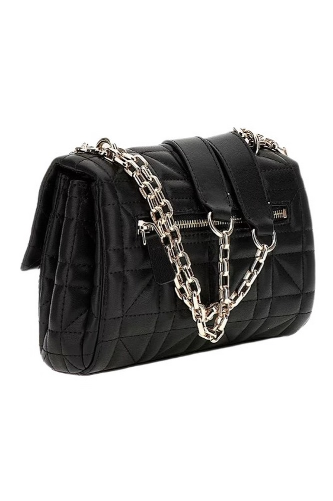 GUESS ASSIA CROSSBODY FLAP ORGANIZER ΤΣΑΝΤΑ ΓΥΝΑΙΚΕΙΑ BLACK