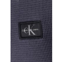 CALVIN KLEIN JEANS WOVEN LABEL WAFFLE LS TEE ΜΠΛΟΥΖΑ ΝΑΔΡΙΚΗ GREY