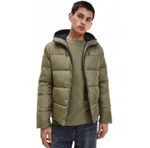 CALVIN KLEIN JEANS LOGO TAPE LW PADDED JACKET ΜΠΟΥΦΑΝ ΑΝΔΡΙΚΟ OLIVE