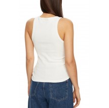 CALVIN KLEIN JEANS WOVEN LABEL RIB TANK TOP ΤΟΠ ΓΥΝΑΙΚΕΙΟ BRIGHT WHITE