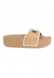 SCHOLL PESCURA MOON WEDGE PU SP WOMENS BLACK ΠΑΝΤΟΦΛΑ ΓΥΝΑΙΚΕΙΑ BEIGE