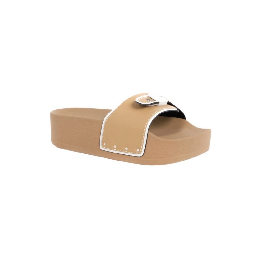 SCHOLL PESCURA MOON WEDGE PU SP WOMENS BLACK ΠΑΝΤΟΦΛΑ ΓΥΝΑΙΚΕΙΑ BEIGE