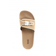 SCHOLL PESCURA MOON WEDGE PU SP WOMENS BLACK ΠΑΝΤΟΦΛΑ ΓΥΝΑΙΚΕΙΑ BEIGE