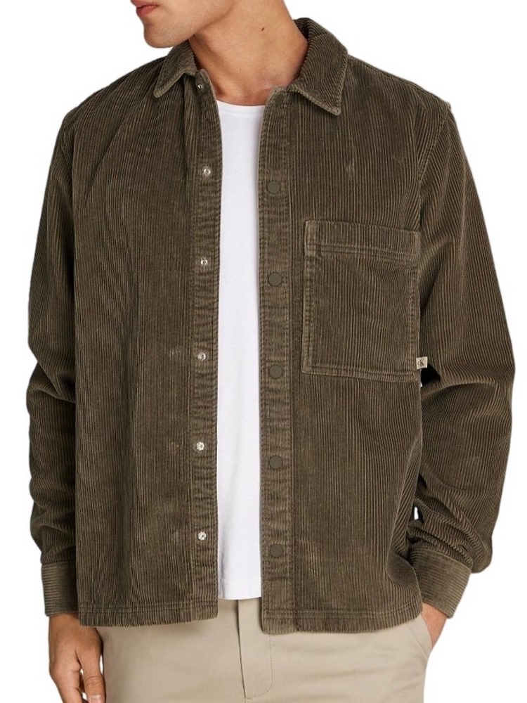 CALVIN KLEIN JEANS CORDUROY OVERSHIRT ΠΟΥΚΑΜΙΣΟ ΑΝΔΡΙΚΟ OLIVE