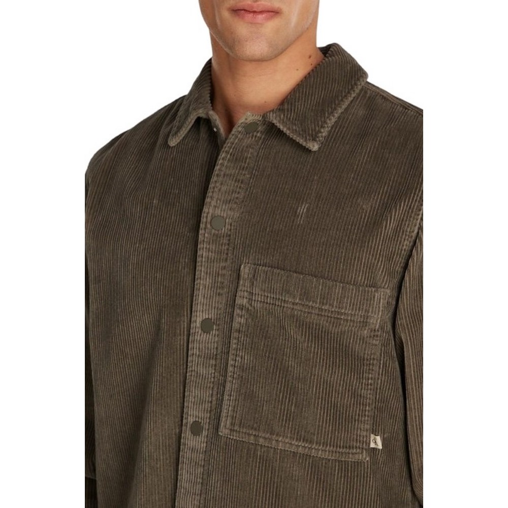 CALVIN KLEIN JEANS CORDUROY OVERSHIRT ΠΟΥΚΑΜΙΣΟ ΑΝΔΡΙΚΟ OLIVE