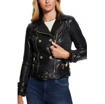 GUESS MYLA MOTO JACKET ΜΠΟΥΦΑΝ ΓΥΝΑΙΚΕΙΟ BLACK