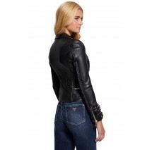 GUESS MYLA MOTO JACKET ΜΠΟΥΦΑΝ ΓΥΝΑΙΚΕΙΟ BLACK