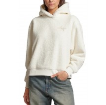 CALVIN KLEIN JEANS SHERPA HOODIE ΜΠΛΟΥΖΑ ΦΟΥΤΕΡ ΓΥΝΑΙΚΕΙΑ IVORY