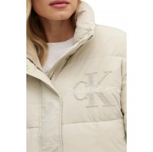 CALVIN KLEIN JEANS CHENILLE MONOLOGO PUFFER ΜΠΟΥΦΑΝ ΓΥΝΑΙΚΕΙΟ IVORY