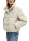 CALVIN KLEIN JEANS CHENILLE MONOLOGO PUFFER ΜΠΟΥΦΑΝ ΓΥΝΑΙΚΕΙΟ IVORY