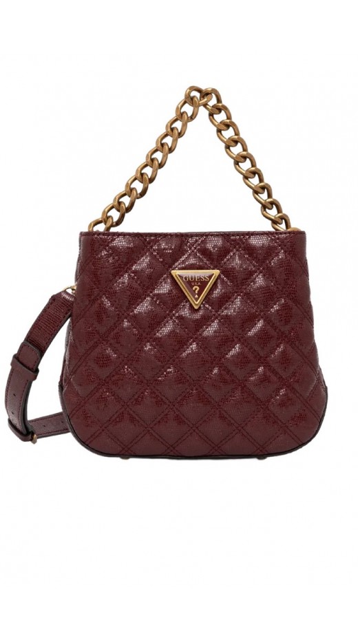 GUESS EIRE SMALL BUCKET ΤΣΑΝΤΑ ΓΥΝΑΙΚΕΙΑ BURGUNDY