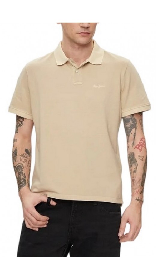 PEPE JEANS LONDON NEW OLIVER GD POLO ΜΠΛΟΥΖΑ ΑΝΔΡΙΚΗ BEIGE