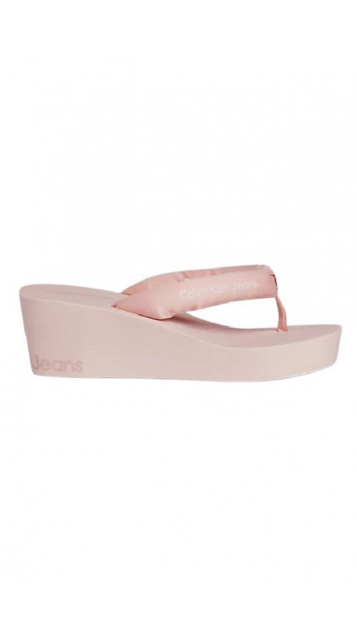 CALVIN KLEIN JEANS BEACH WEDGE SANDAL PADDED ΠΑΝΤΟΦΛΑ ΓΥΝΑΙΚΕΙΑ PEACH