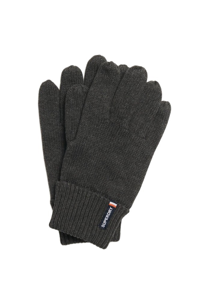 SUPERDRY D3 SDNA ESSENTIAL LOGO KNITTED GLOVES ΓΑΝΤΙΑ ΑΝΔΡΙΚΑ GREY