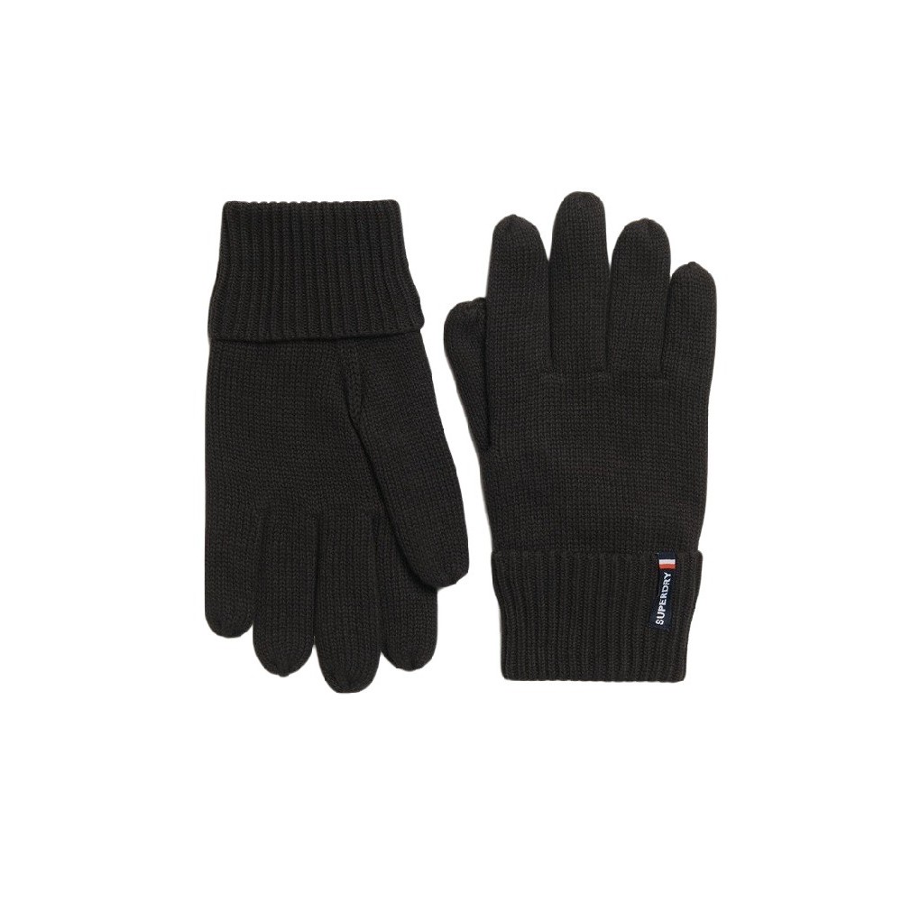 SUPERDRY D3 SDNA ESSENTIAL LOGO KNITTED GLOVES ΓΑΝΤΙΑ ΑΝΔΡΙΚΑ BLACK