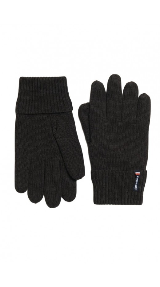 SUPERDRY D3 SDNA ESSENTIAL LOGO KNITTED GLOVES ΓΑΝΤΙΑ ΑΝΔΡΙΚΑ BLACK